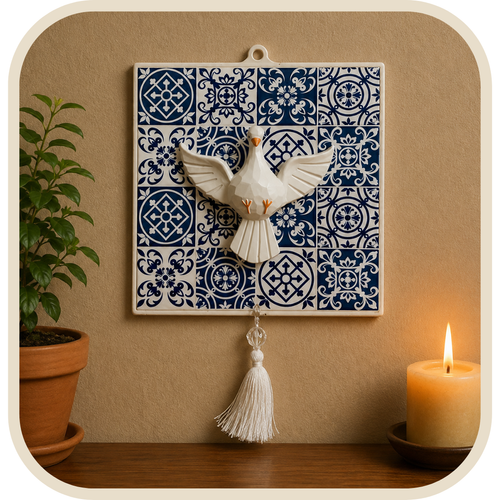 Adorno de Porta Divino Espírito Santo Estampado®