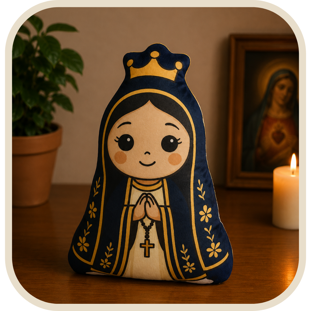 Almofada Infantil Nossa Senhora Aparecida em Algodão 30cm®