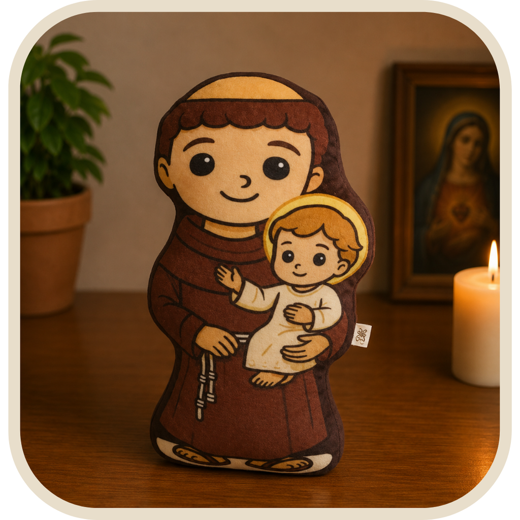 Almofada Infantil Santo Antônio em Algodão 30cm®