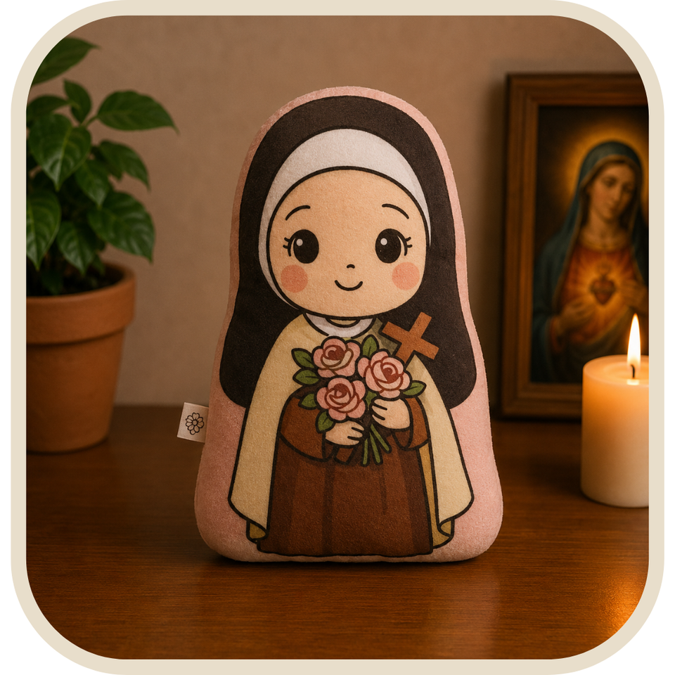 Almofada Infantil Santa Terezinha em Algodão 30cm®