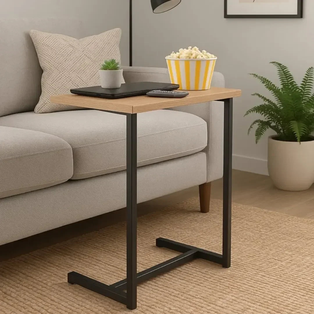 Mesinha Apoio Braço Sofa Lateral Apoiar Objetos Pés de Ferro