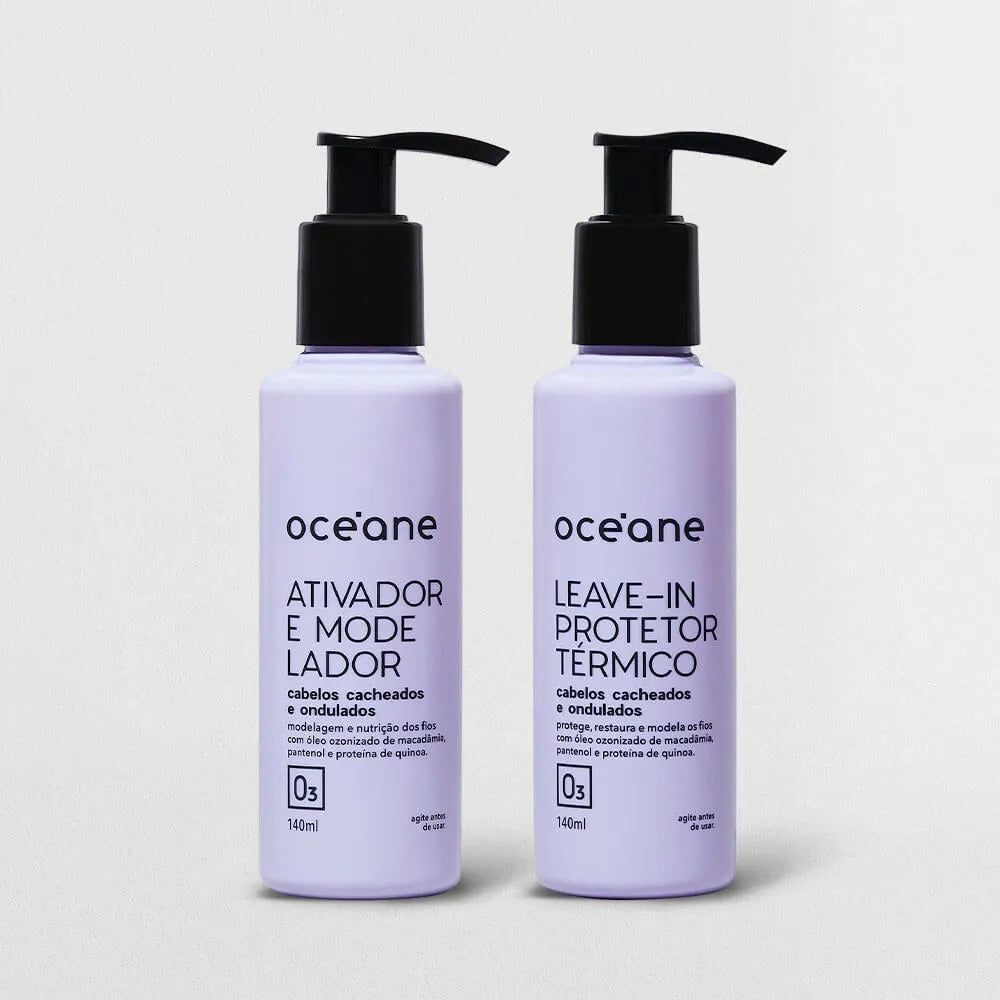 Kit Leave-In Protetor Térmico + Ativador e Modelador de Cachos