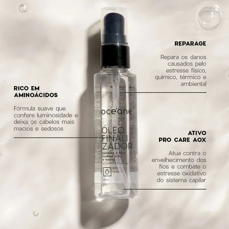 Kit Cabelo de Salão - Reconstrutor + Protetor Térmico + Óleo Finalizador + Perfume