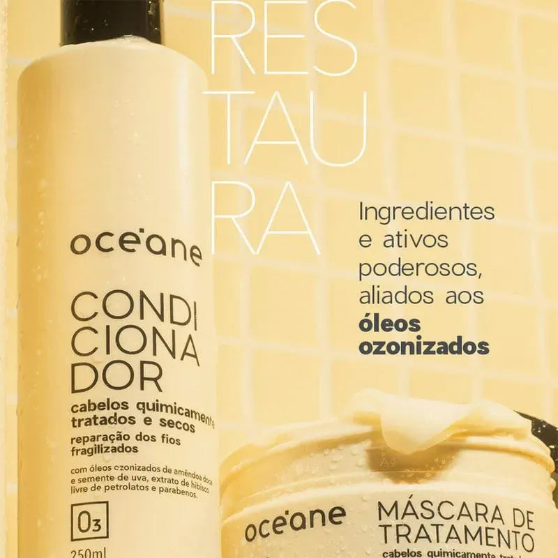 Kit Shampoo + Condicionador e Máscara para Cabelos Quimicamente Tratados