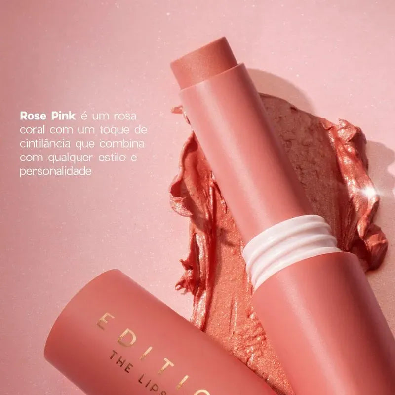 Kit Trio Glossy Rosé Pink - Paleta + Batom + Blush