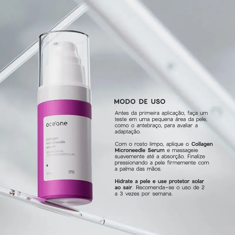 Kit Sérum Facial com Microespículas + Gel Hidratante Facial com Colágeno