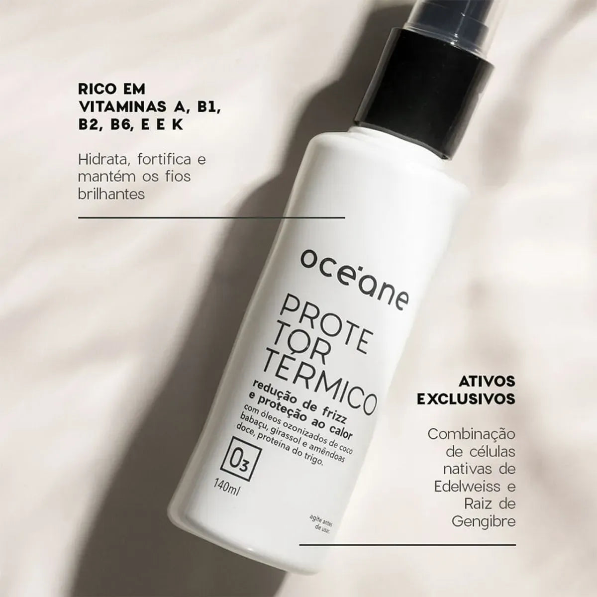 Kit Cabelo de Salão - Reconstrutor + Protetor Térmico + Óleo Finalizador + Perfume