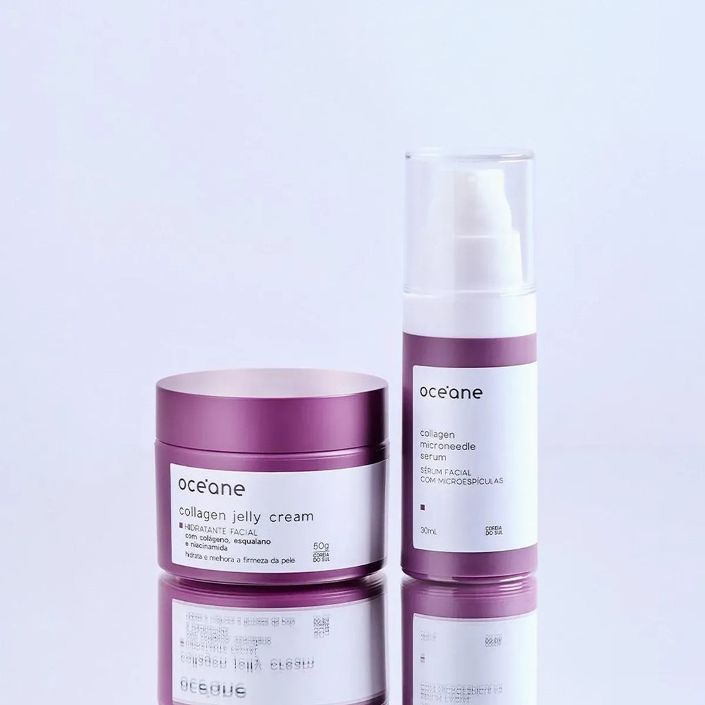 Kit Sérum Facial com Microespículas + Gel Hidratante Facial com Colágeno